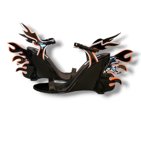 COPY - Orange Flame Cape Robbin Wedges - Picture 3 of 6